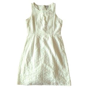 White Eyelet Sheath Dress